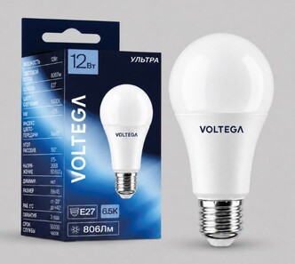 VOLTEGA Светодиодная лампа Ультра Стандарт Шар 12Вт 6500K E27 (3152)