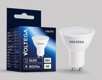 VOLTEGA Светодиодная лампа Ультра Стандарт MR16 8Вт 4000K 100° GU10 (3010)