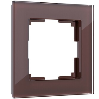 Werkel W0011118  Рамка на 1 пост Favorit (мокко,стекло)