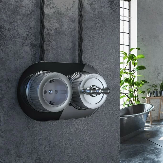 Werkel W0025108  Рамка на 2 поста (Черный)