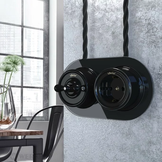 Werkel W0025108  Рамка на 2 поста (Черный)