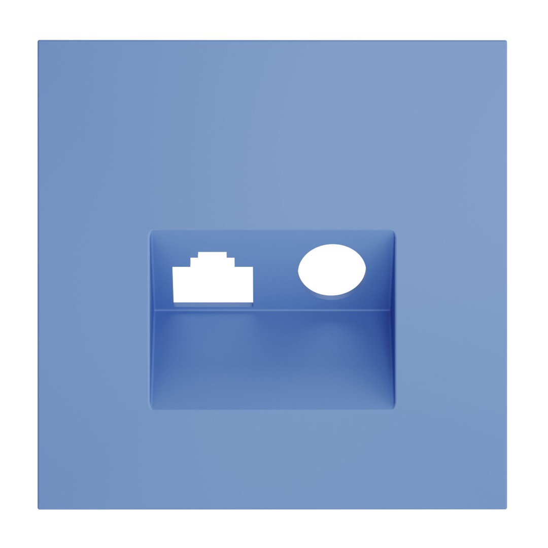 Voltum VLS002715 Накладка для розетки TV+RJ45 кат. 6, S70 (деним)