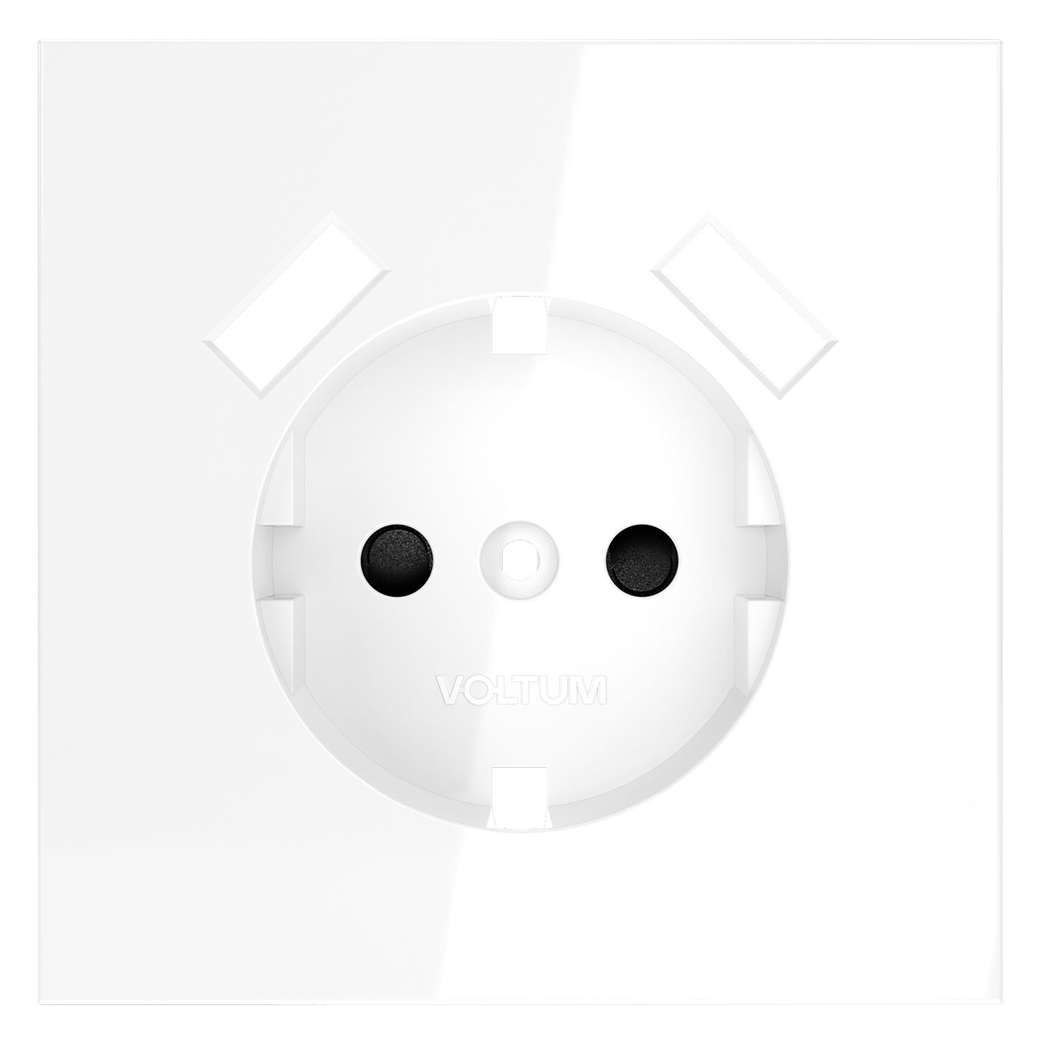 Voltum VLS000901 Накладка для розетки с заземлением и защитными шторками, с USB A+A, S70 (белый глян
