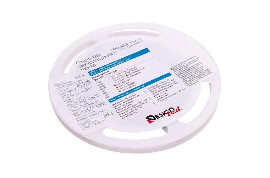 Лента св д SWG DSG3120-12-WW-33 LED 120 м 9.6Вт 12В IP33 теплое свечение 2700К