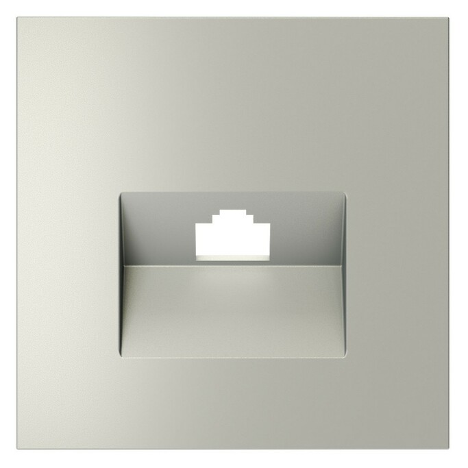 Voltum VLS001305 Накладка для розетки компьютерной RJ45 кат.6, S70 (сталь)