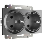 Werkel W1172064  Розетка двойная с заземлением (графит матовый)