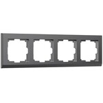 Werkel W0041864  Рамка на 4 поста Stark (графит матовый)