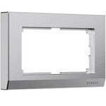 Werkel W0081865  Рамка для двойной розетки Stark (серебряный матовый)