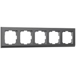 Werkel W0051864  Рамка на 5 постов Stark (графит матовый)