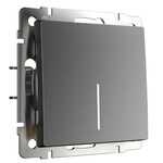 Werkel W1112164  Выключатель одноклавишный проходной с подсветкой (графит матовый)