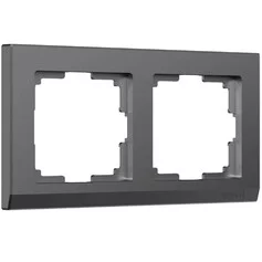 Werkel W0021864  Рамка на 2 поста Stark (графит матовый)