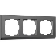 Werkel W0031864  Рамка на 3 поста Stark (графит матовый)