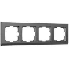 Werkel W0041864  Рамка на 4 поста Stark (графит матовый)