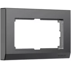 Werkel W0081864  Рамка для двойной розетки Stark (графит матовый)