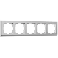 Werkel W0051865  Рамка на 5 постов Stark (серебряный матовый)