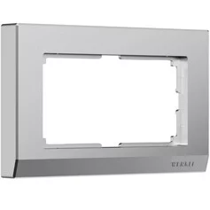 Werkel W0081865  Рамка для двойной розетки Stark (серебряный матовый)