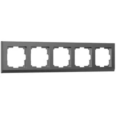 Werkel W0051864  Рамка на 5 постов Stark (графит матовый)