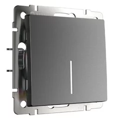 Werkel W1112164  Выключатель одноклавишный проходной с подсветкой (графит матовый)