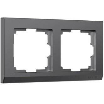 Werkel W0021864  Рамка на 2 поста Stark (графит матовый)