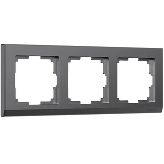 Werkel W0031864  Рамка на 3 поста Stark (графит матовый)