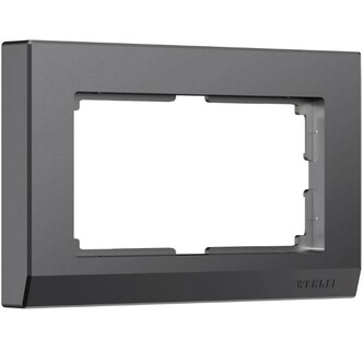 Werkel W0081864  Рамка для двойной розетки Stark (графит матовый)
