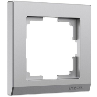Werkel W0011865  Рамка на 1 пост Stark (серебряный матовый)