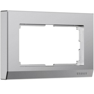 Werkel W0081865  Рамка для двойной розетки Stark (серебряный матовый)
