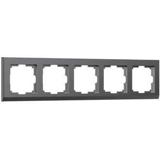 Werkel W0051864  Рамка на 5 постов Stark (графит матовый)