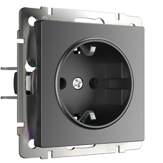Werkel W1171064  Розетка с заземлением (графит матовый)
