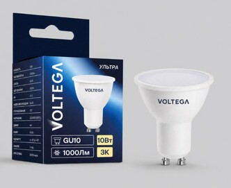 VOLTEGA Светодиодная лампа Ультра Стандарт MR16 10Вт 3000K 100° GU10 (3103)