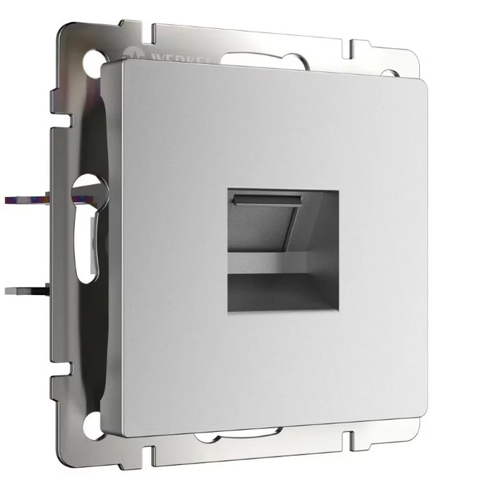 Werkel W1181065  Розетка Ethernet RJ-45 (серебряный матовый)