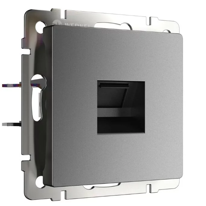 Werkel W1181064  Розетка Ethernet RJ-45 (графит матовый)