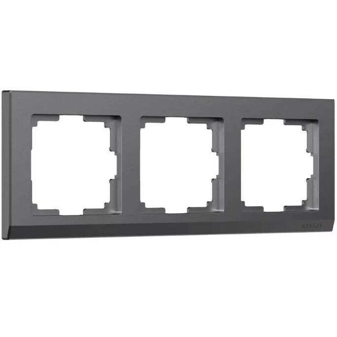 Werkel W0031864  Рамка на 3 поста Stark (графит матовый)