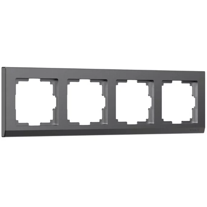 Werkel W0041864  Рамка на 4 поста Stark (графит матовый)