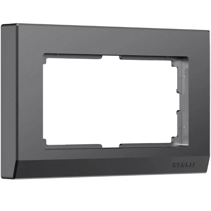 Werkel W0081864  Рамка для двойной розетки Stark (графит матовый)