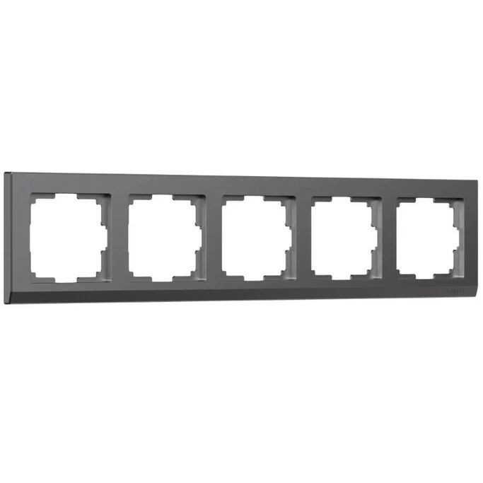 Werkel W0051864  Рамка на 5 постов Stark (графит матовый)