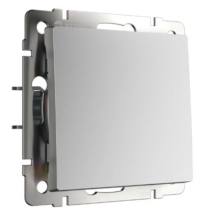 Werkel W1110065  Выключатель одноклавишный (серебряный матовый)