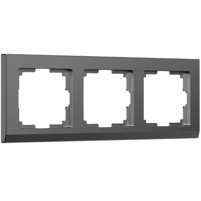 Werkel W0031864  Рамка на 3 поста Stark (графит матовый)