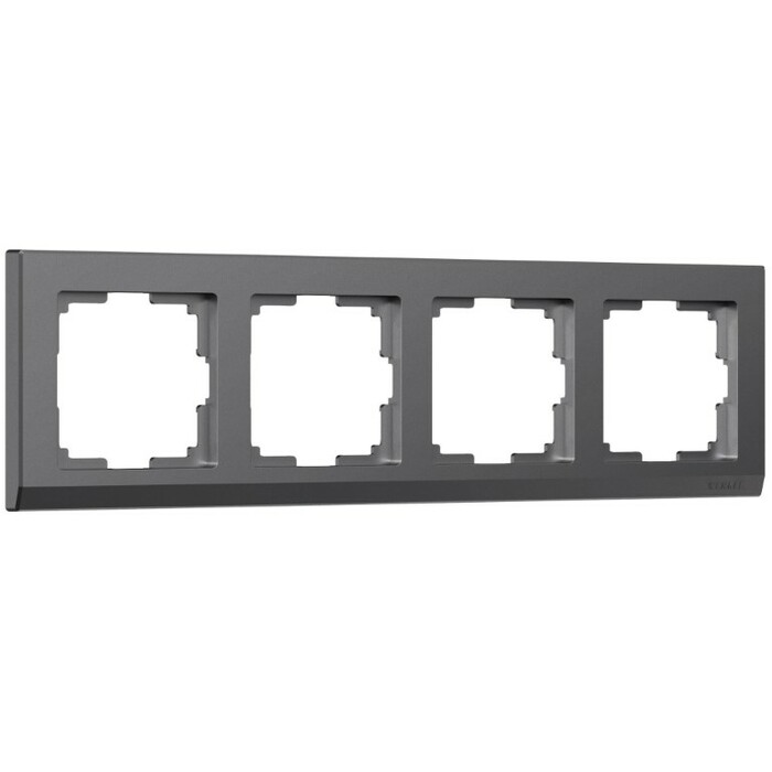 Werkel W0041864  Рамка на 4 поста Stark (графит матовый)