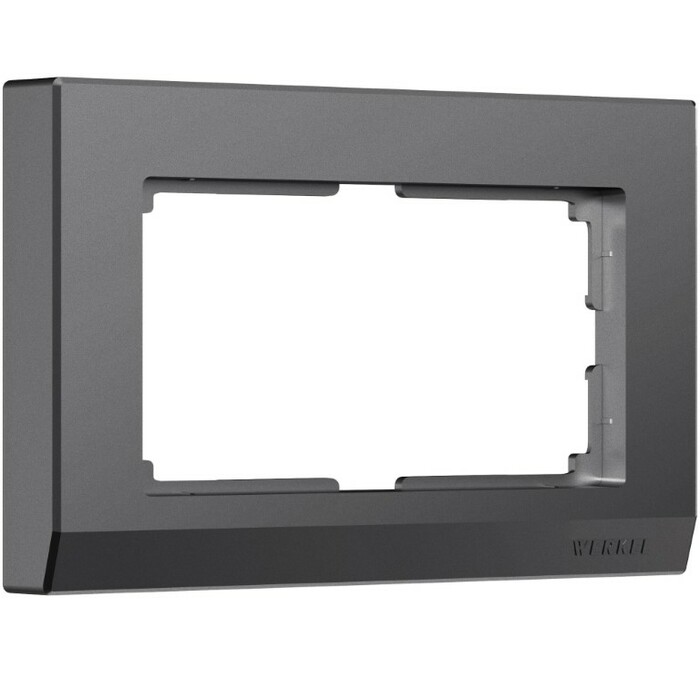 Werkel W0081864  Рамка для двойной розетки Stark (графит матовый)