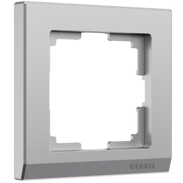 Werkel W0011865  Рамка на 1 пост Stark (серебряный матовый)