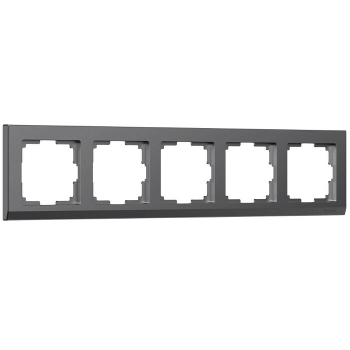 Werkel W0051864  Рамка на 5 постов Stark (графит матовый)