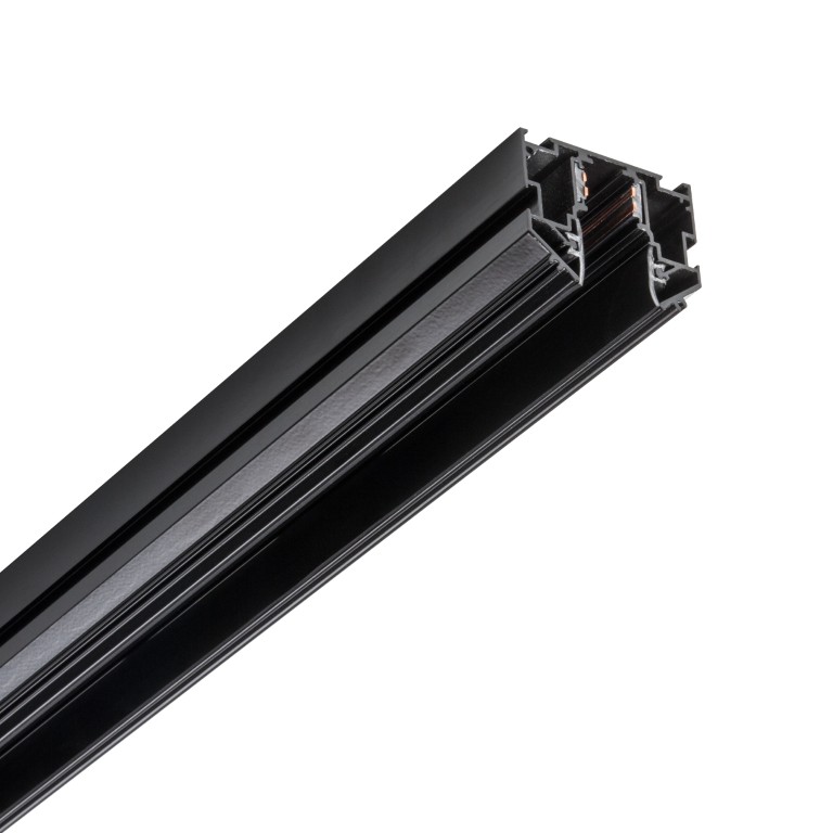 LIGHTSTAR 509427L Трек с гарпунной системой монтажа UNO 2 метра ЧЕРНЫЙ (2 заглушки и резинка 4м в ко