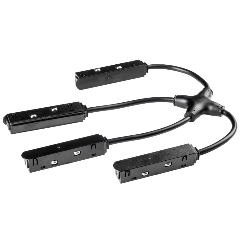 LIGHTSTAR 509294 Токопроводящий Х-образный соединитель UNO 48V ЧЕРНЫЙ