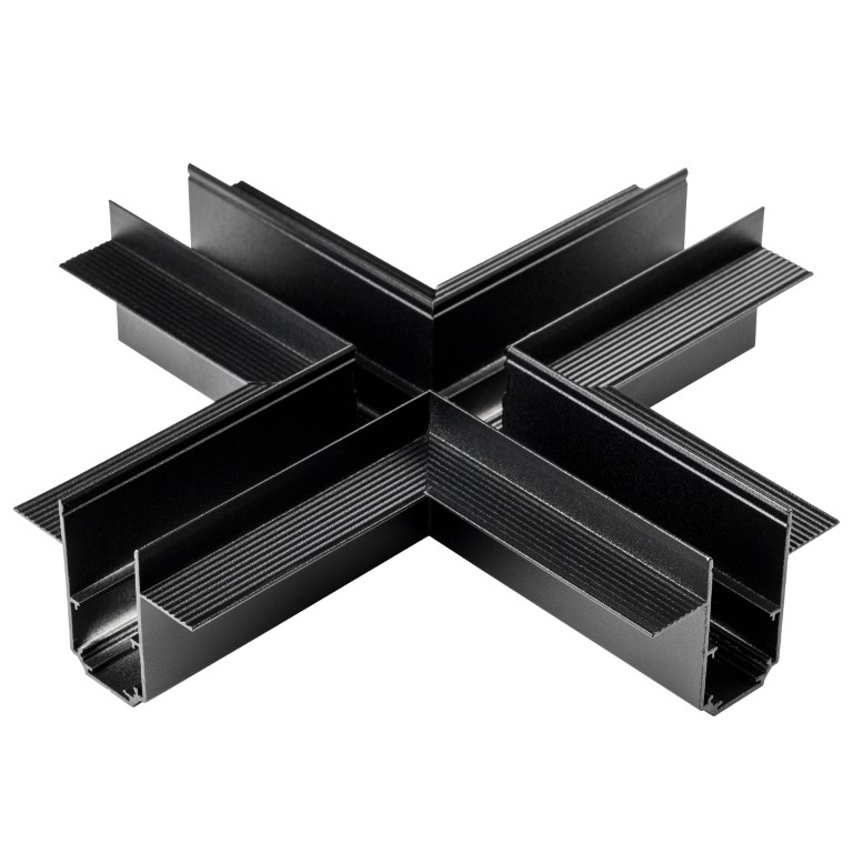 LIGHTSTAR 509287 Соединитель для встраиваемого трека UNO Х-образный ЧЕРНЫЙ