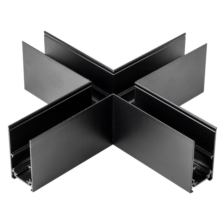 LIGHTSTAR 509187 Соединитель для накладного трека UNO Х-образный ЧЕРНЫЙ