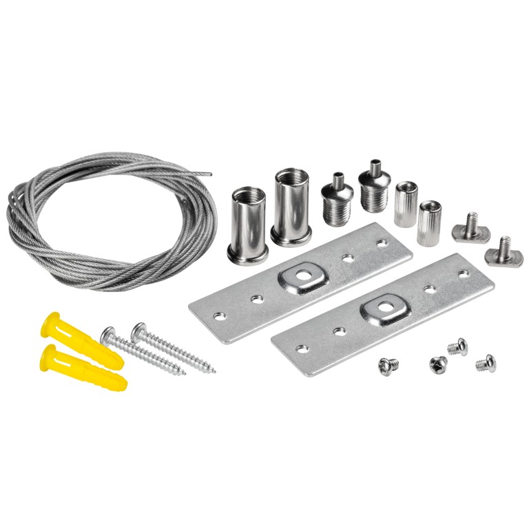 LIGHTSTAR 509170 Комплект для подвесного монтажа накладный треков UNO (2 подвеса) АЛЮМИНИЙ