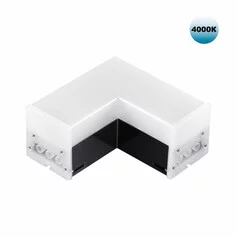 NOVOTECH 359116 OVER NT23 000 черный Светильник-соединитель &amp;quot L&amp;quot - образный с двумя сетевымм