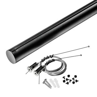 LIGHTSTAR 508917 Штанга крепежная 1,6м д тканевого трека д светильников 208ххх NOVE ЧЕРНЫЙ