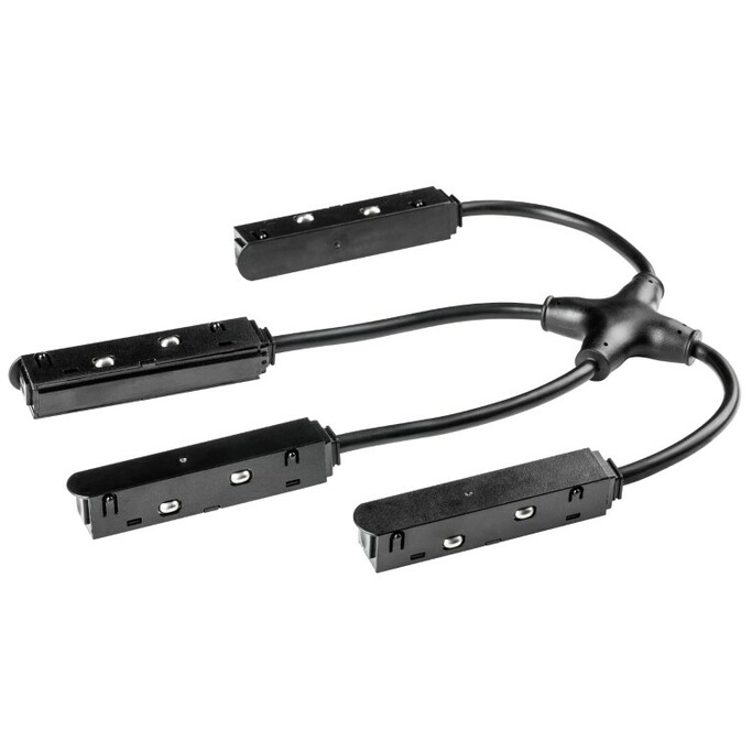 LIGHTSTAR 509294 Токопроводящий Х-образный соединитель UNO 48V ЧЕРНЫЙ